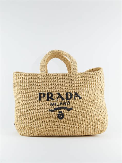 prada raffia bag beige|prada large raffia tote.